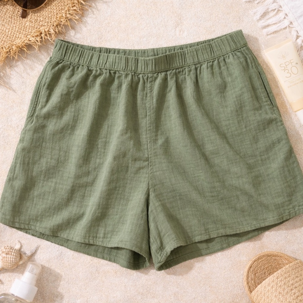 Universal Thread Olive Green Pull On Shorts XXL High Rise Elastic Waist